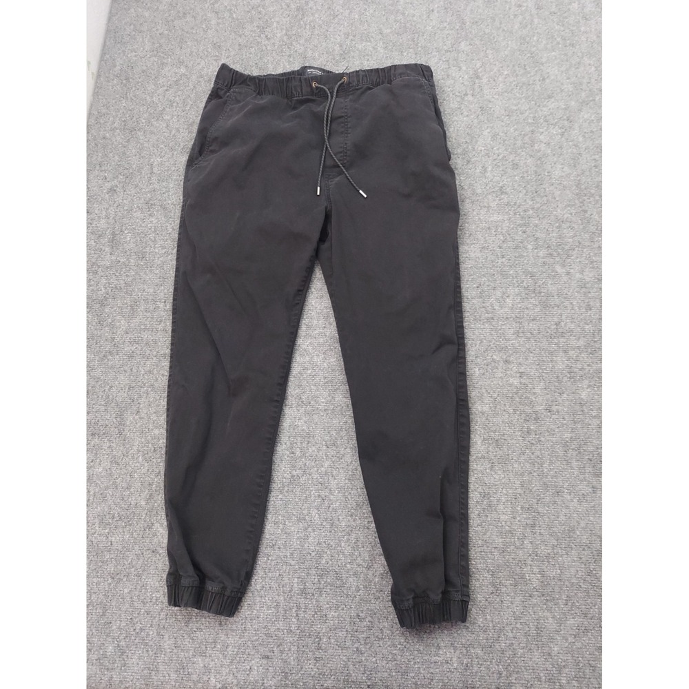 American Eagle Extreme Flex Joggers Mens Medium Black Chino Drawstring Pockets